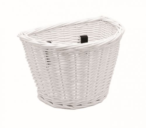 Electra White Wicker Basket