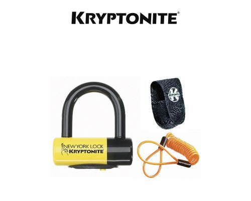 Kryptonite New York Liberty Disc Bike Lock - with reminder cable - yellow