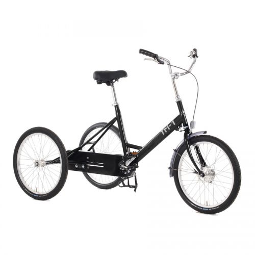 Pashley Tri-1 Fixed-Gear Adult Folding Tricycle - Unisex -Black-15-Inch