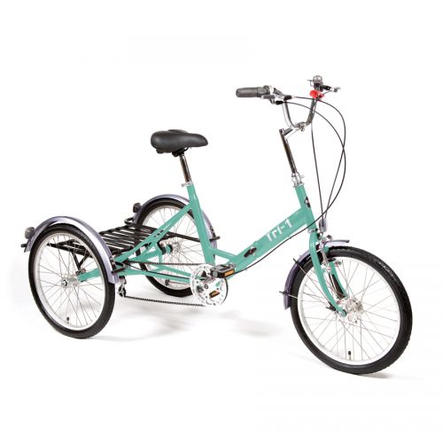 Pashley Tri-1 7-Speed Adult Folding Tricycle - Turquoise-15-Inch