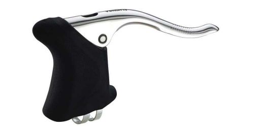 Raleigh RKL450 - Drop Handlebar Brake Levers with Black Rubber Hoods and Silver Alloy Levers (Pair)