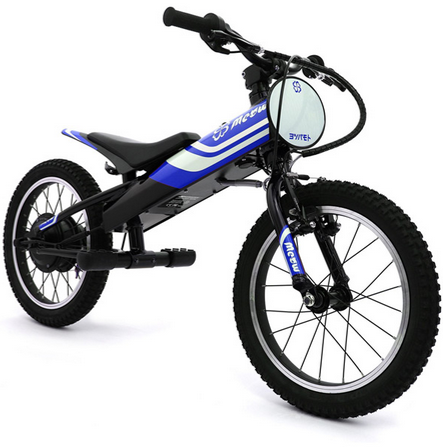 Yotsuba 16" Electric Bike Black w Blue Decal 